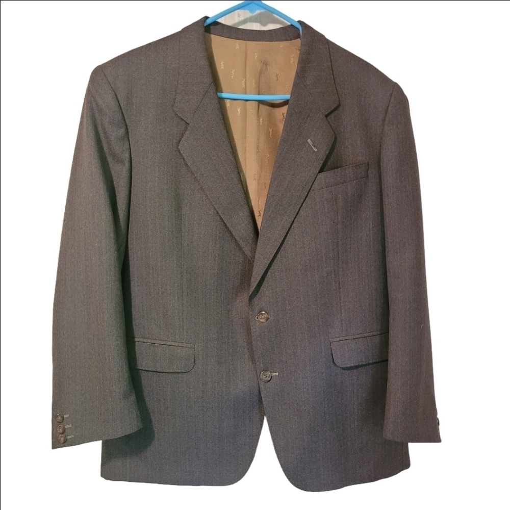 Vintage Yves Saint Laurent Wool Pin Stripe  Suit Jacket Blazer